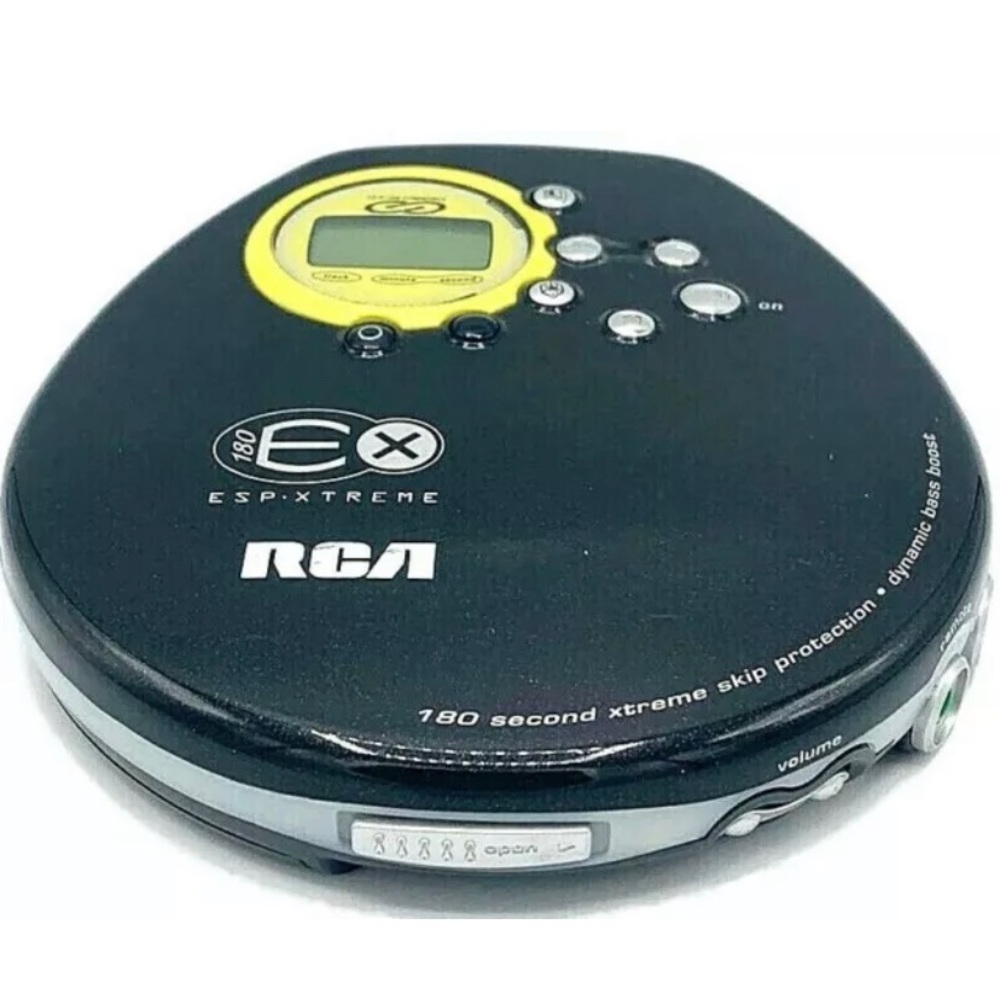 RCA CD PLAYER EX ESP-XTREME 180 Second Xtreme Skip Protection BLACK RP2462
